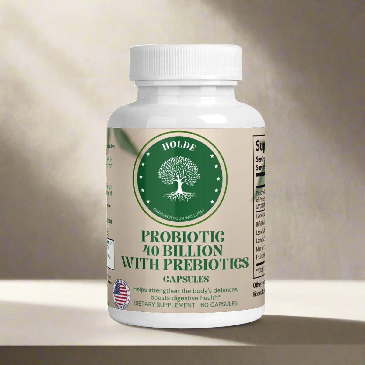Probiotic 40 Billion with Prebiotics - HOLDE